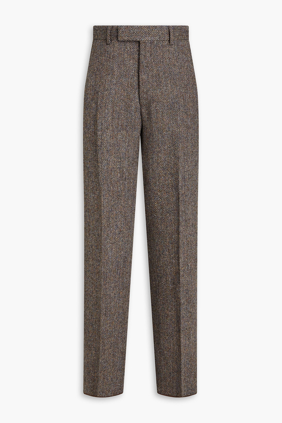 Herringbone wool-tweed pants