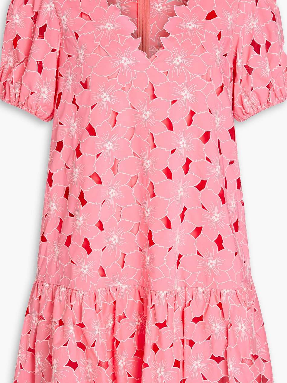 cutout cotton-poplin mini dress