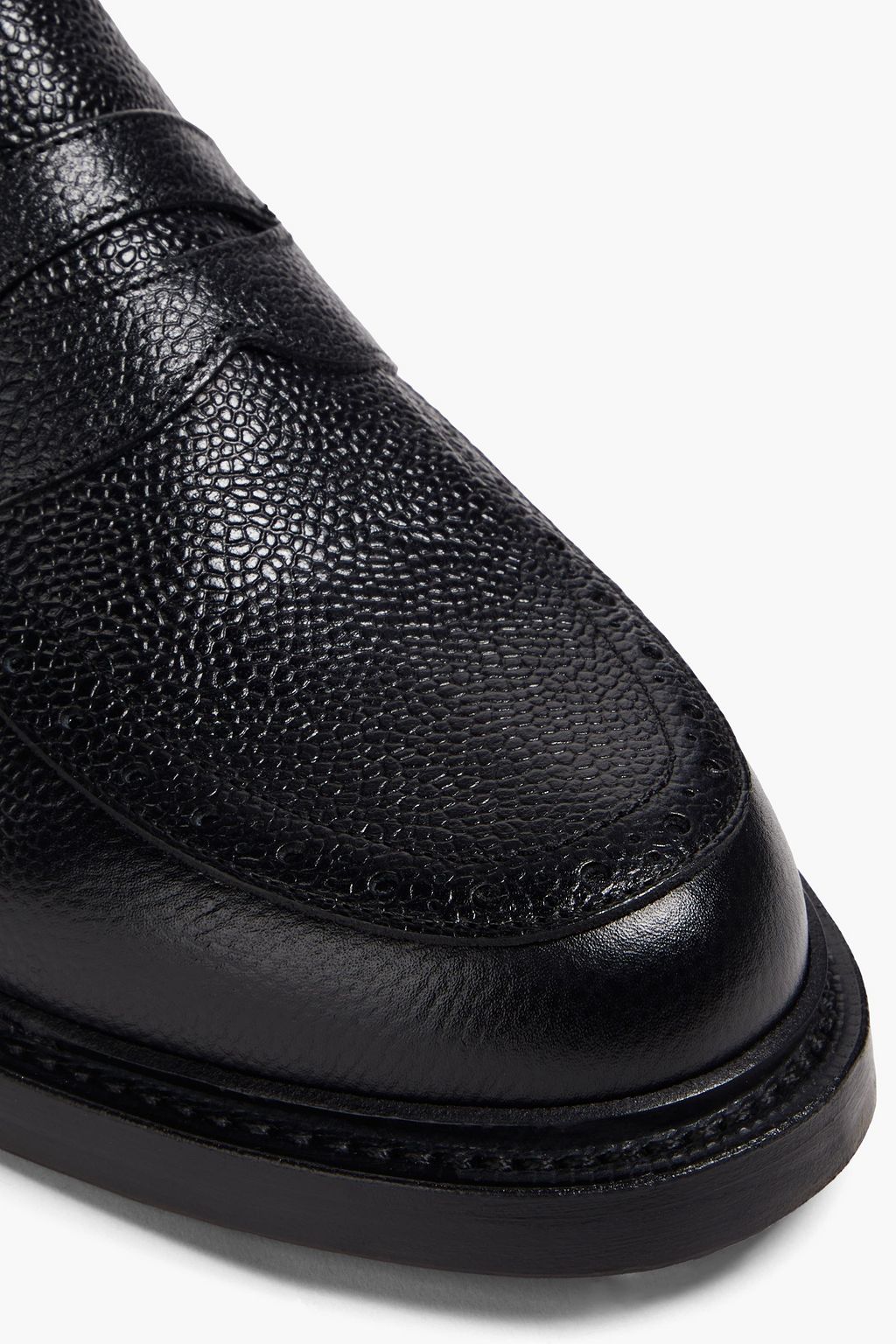THOM BROWNE بوت بطول الكاحل من الجلد المُحبّب