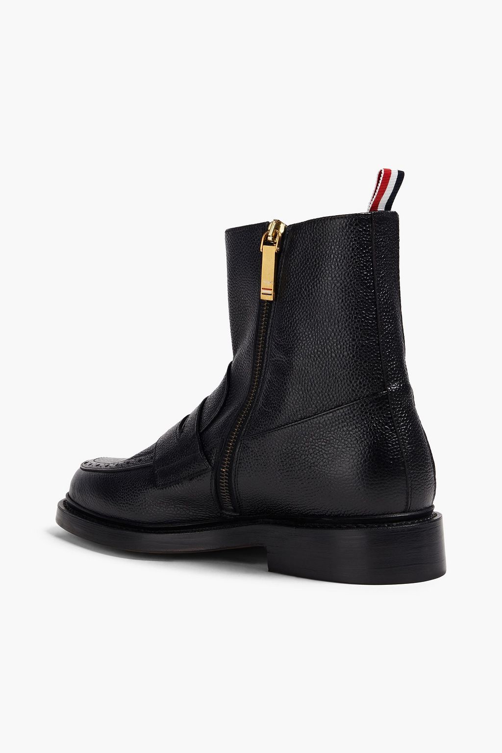 THOM BROWNE بوت بطول الكاحل من الجلد المُحبّب