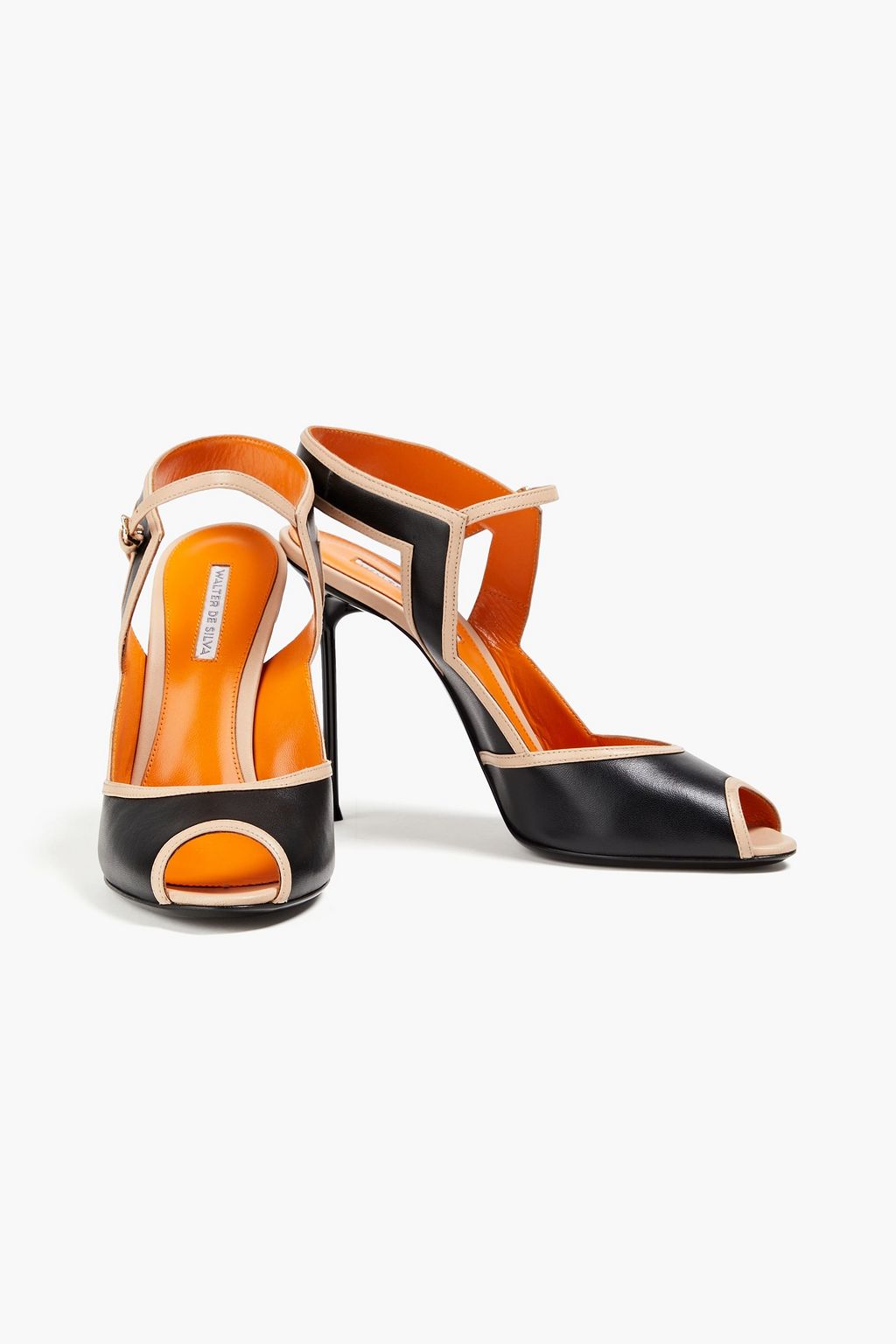 WALTER DE SILVA Two-tone leather sandals
