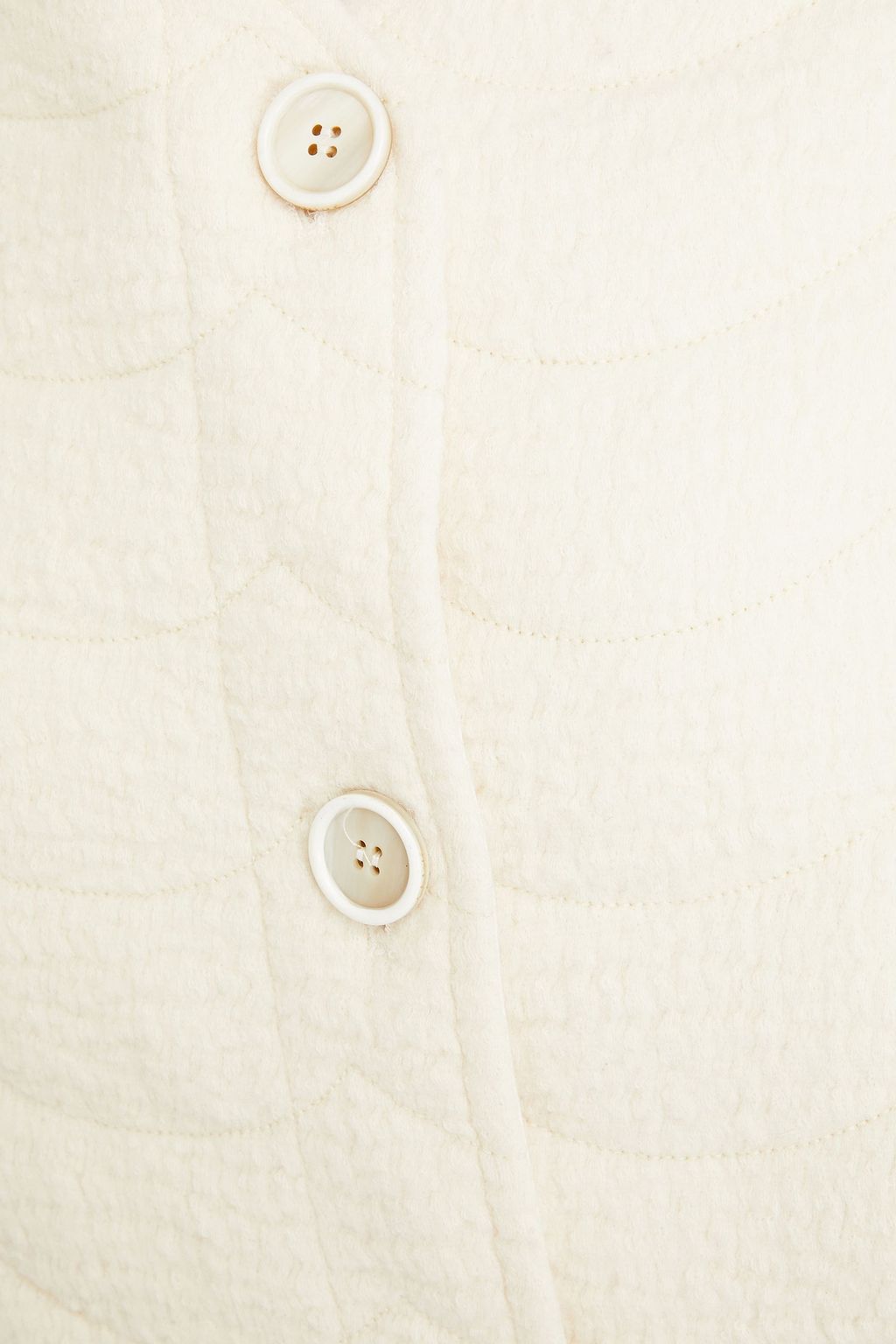 CHLOÉ Wendbarer Mantel aus Seidensatin und gesteppter Bouclé-Wolle