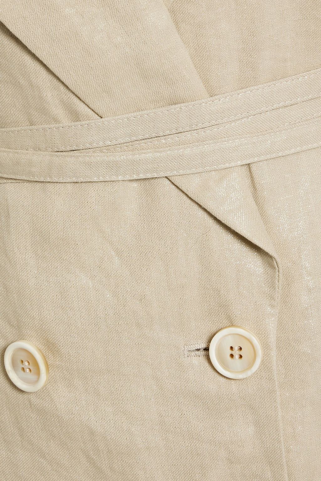 BRUNELLO CUCINELLI Double-breasted metallic linen vest
