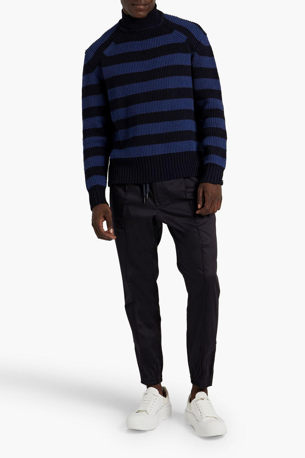DOLCE&GABBANA Tapered cotton-blend drawstring pants