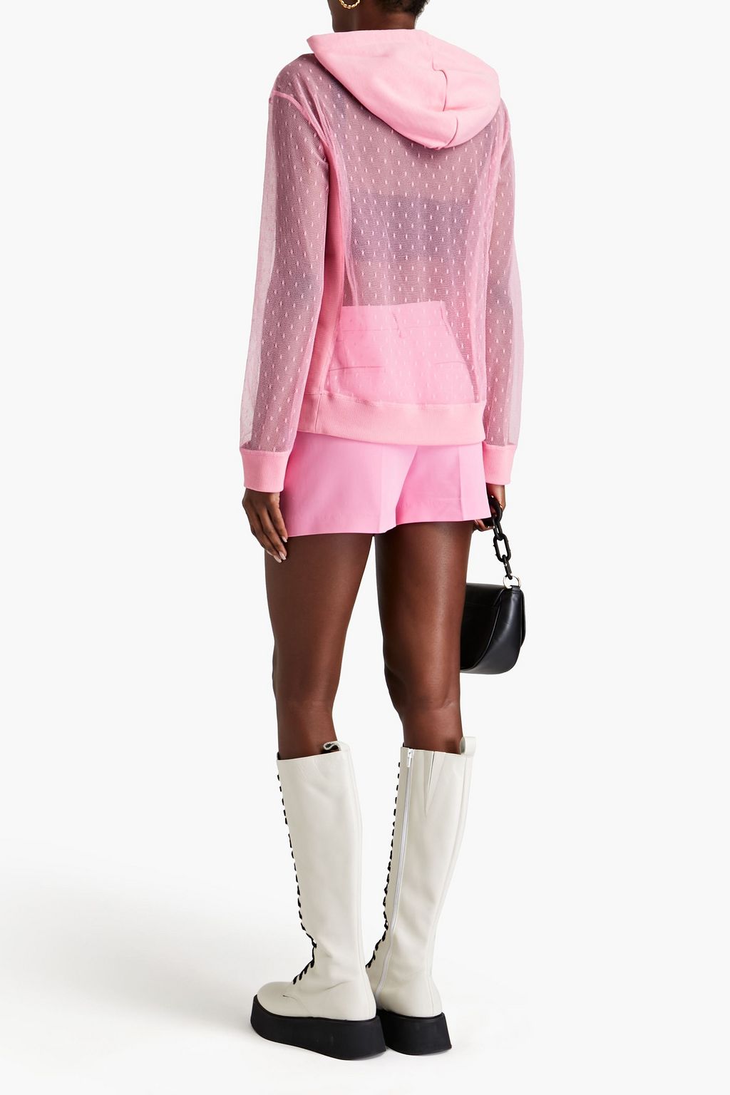 REDVALENTINO Point d'esprit hoodie