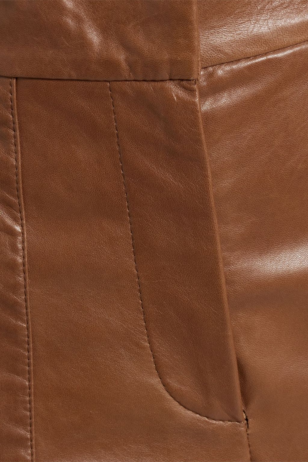 BRUNELLO CUCINELLI Leather wide-leg pants