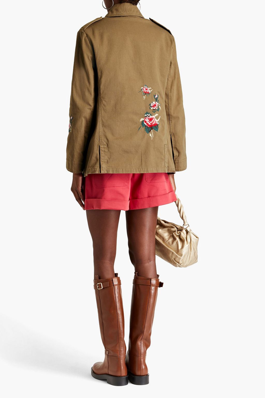 REDVALENTINO معطف باركا من قطن تويل بتصميم مطرّز