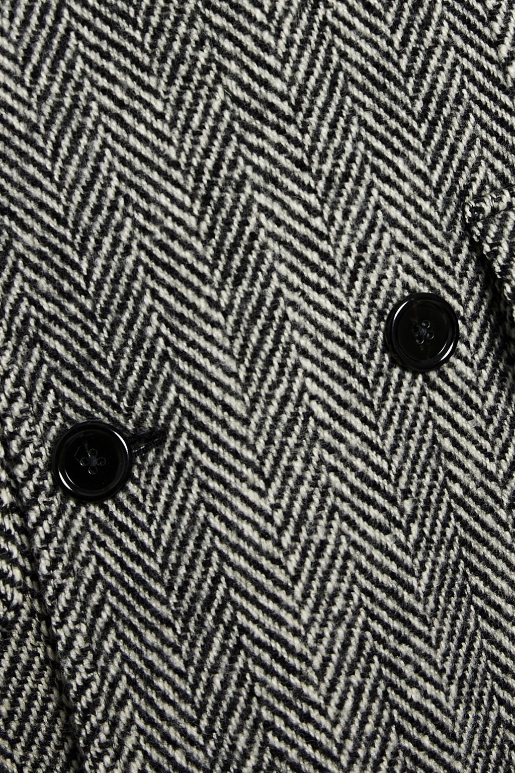 DOLCE&GABBANA Double-breasted herringbone wool-blend tweed coat