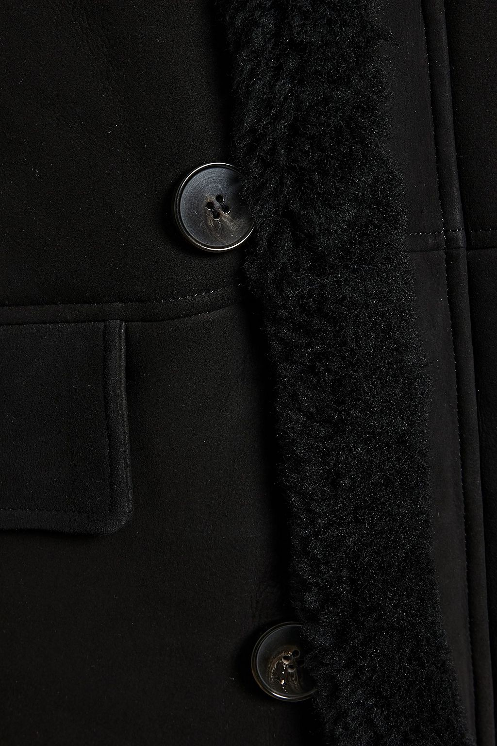 IRO Shearling hooded coat