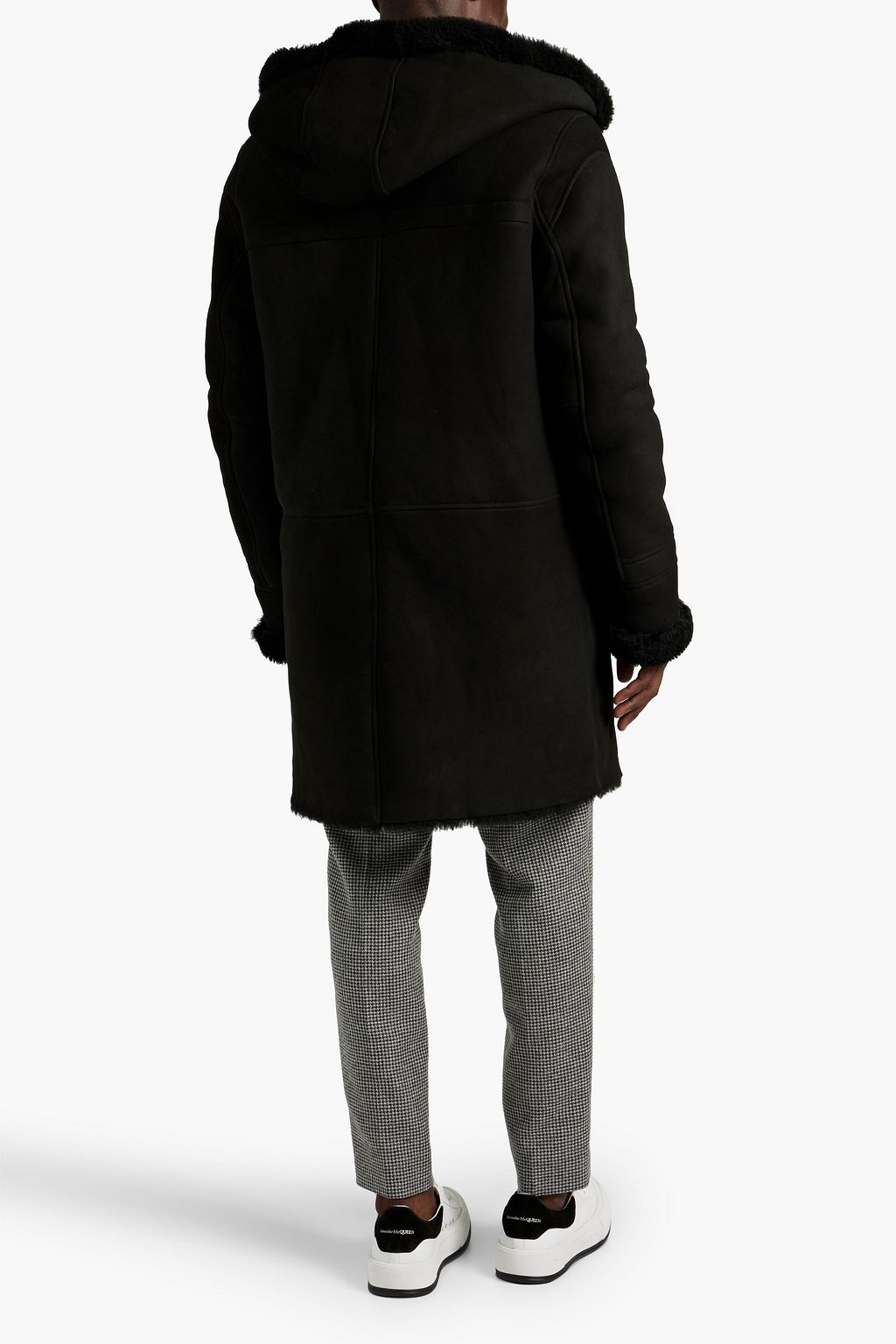 IRO Shearling hooded coat