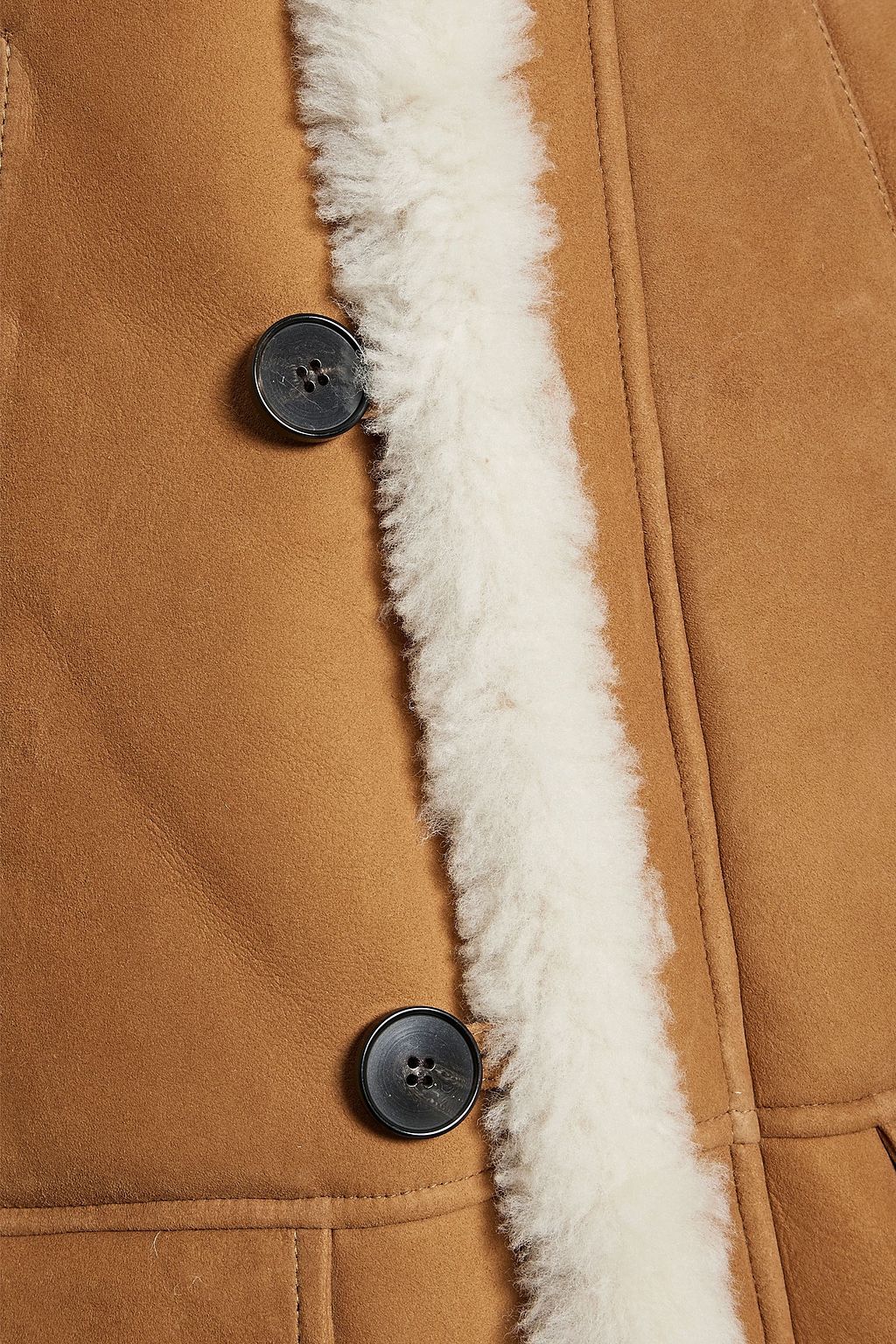 IRO Shearling hooded coat