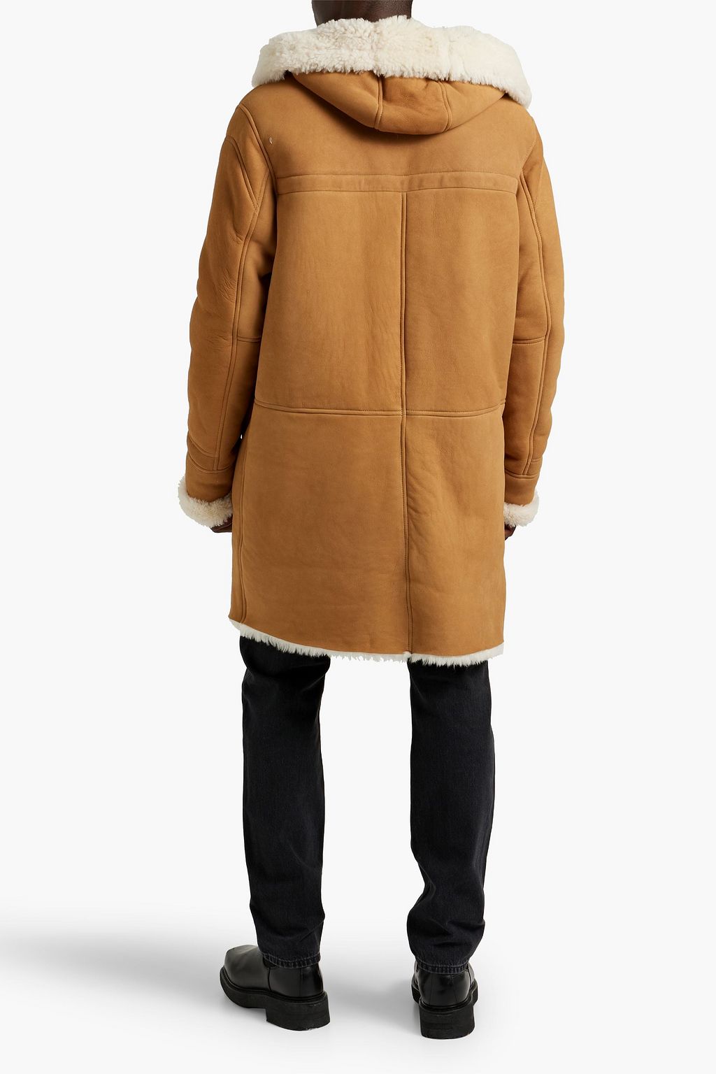 IRO Shearling hooded coat