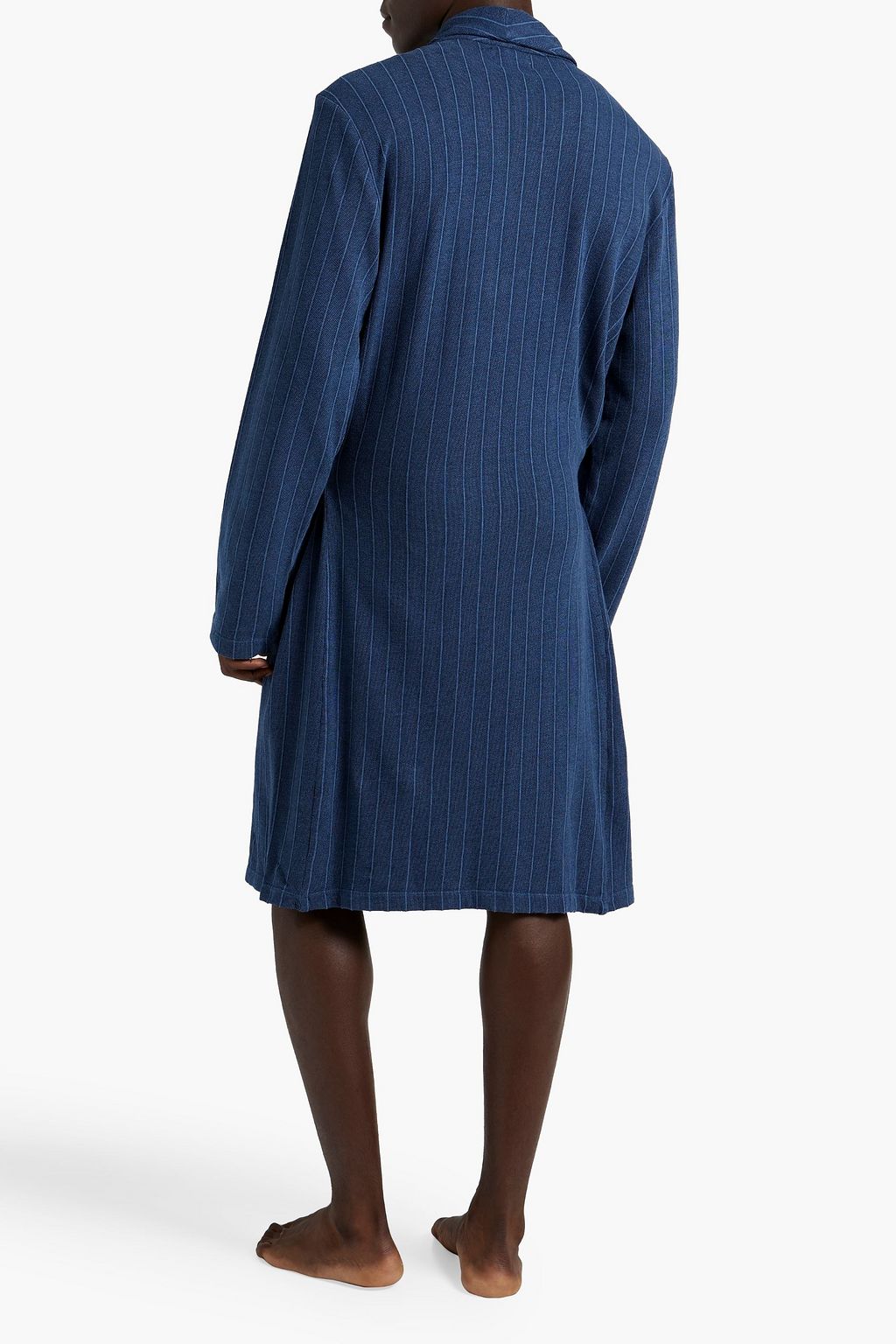 HAMILTON AND HARE Striped cotton-terry bathrobe