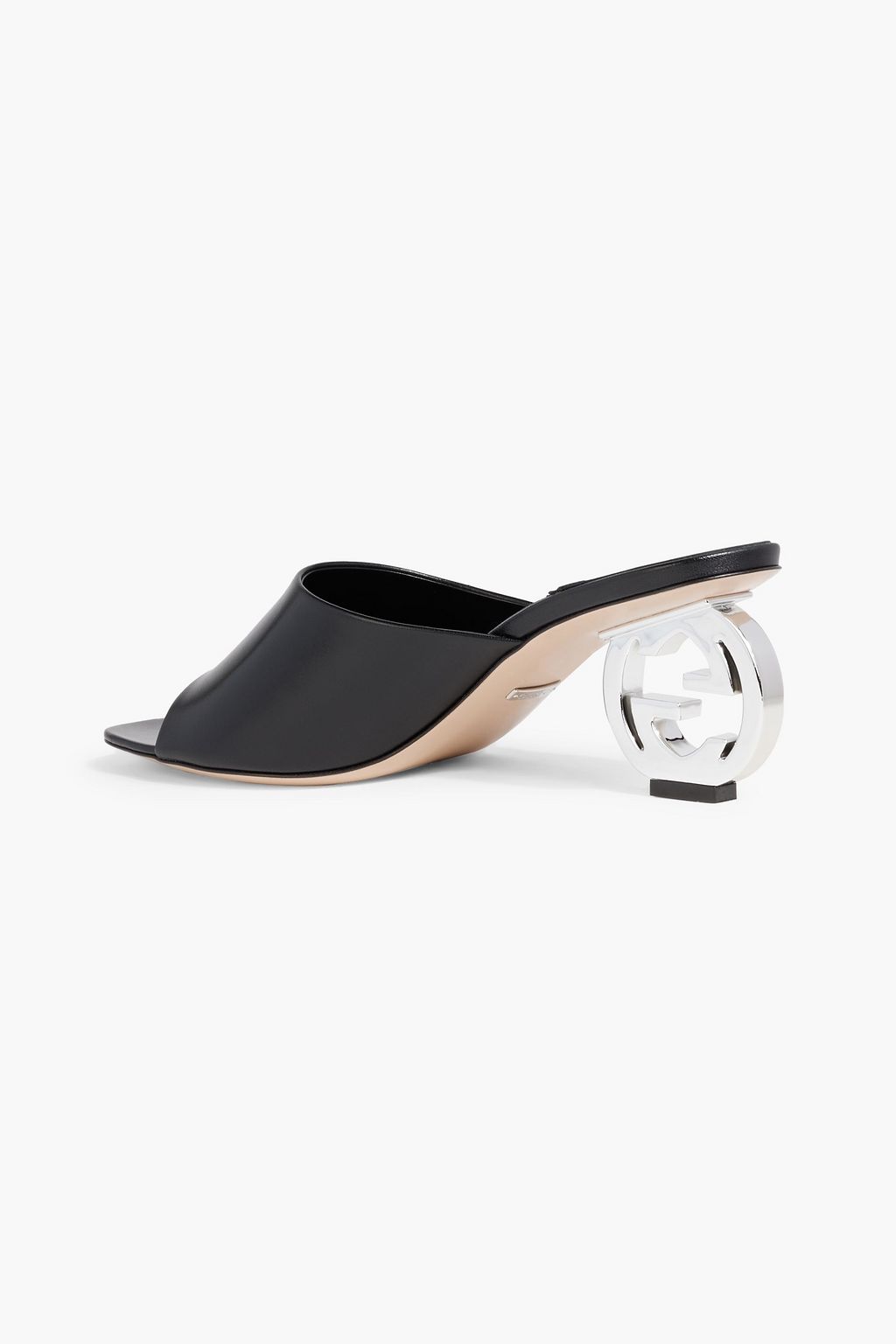 GUCCI Interlocking G leather mules