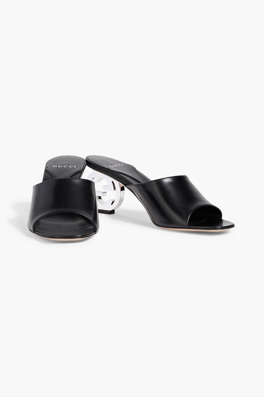 GUCCI Interlocking G leather mules