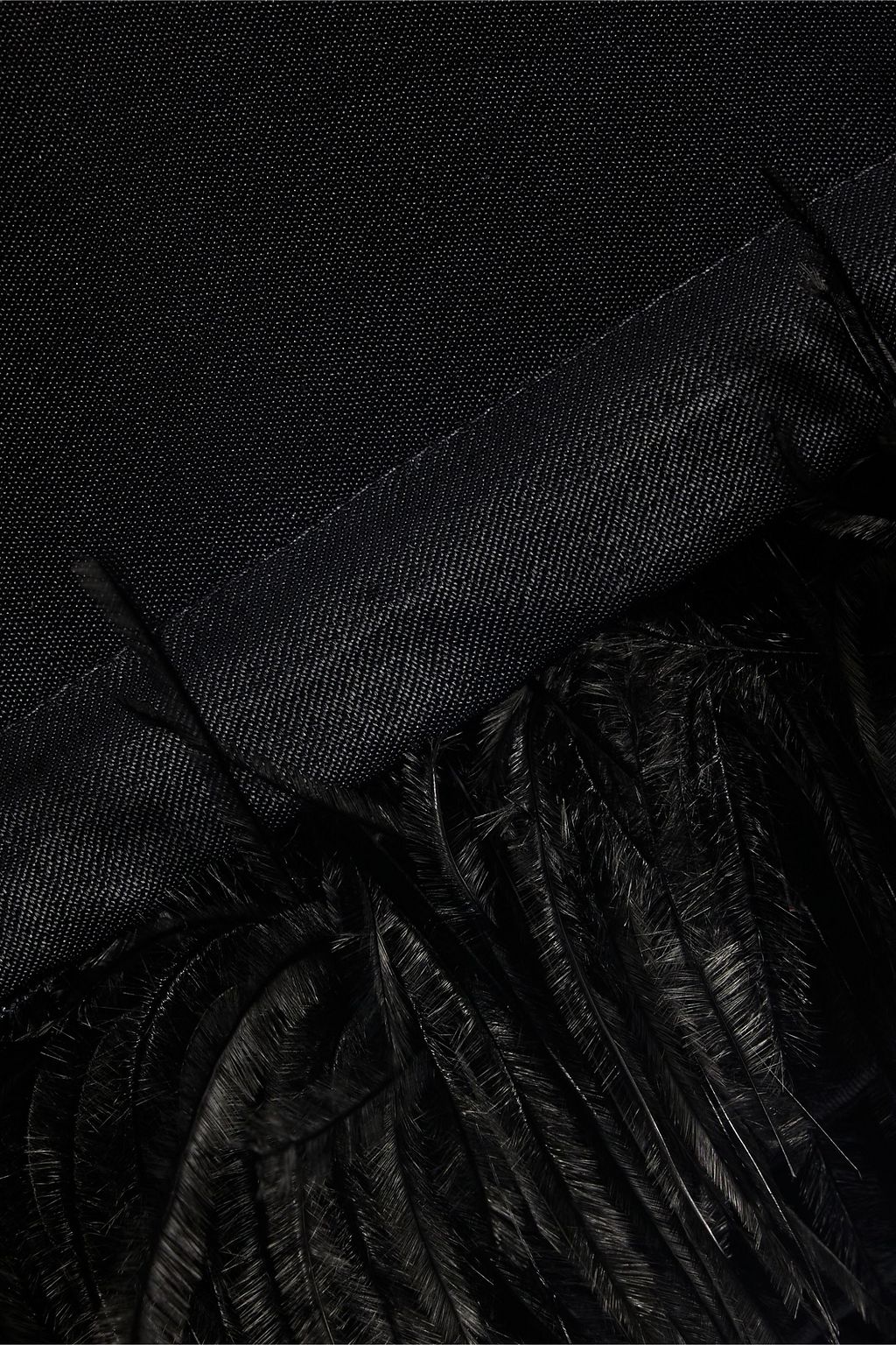 SLEEPER Feather-embellished satin pants