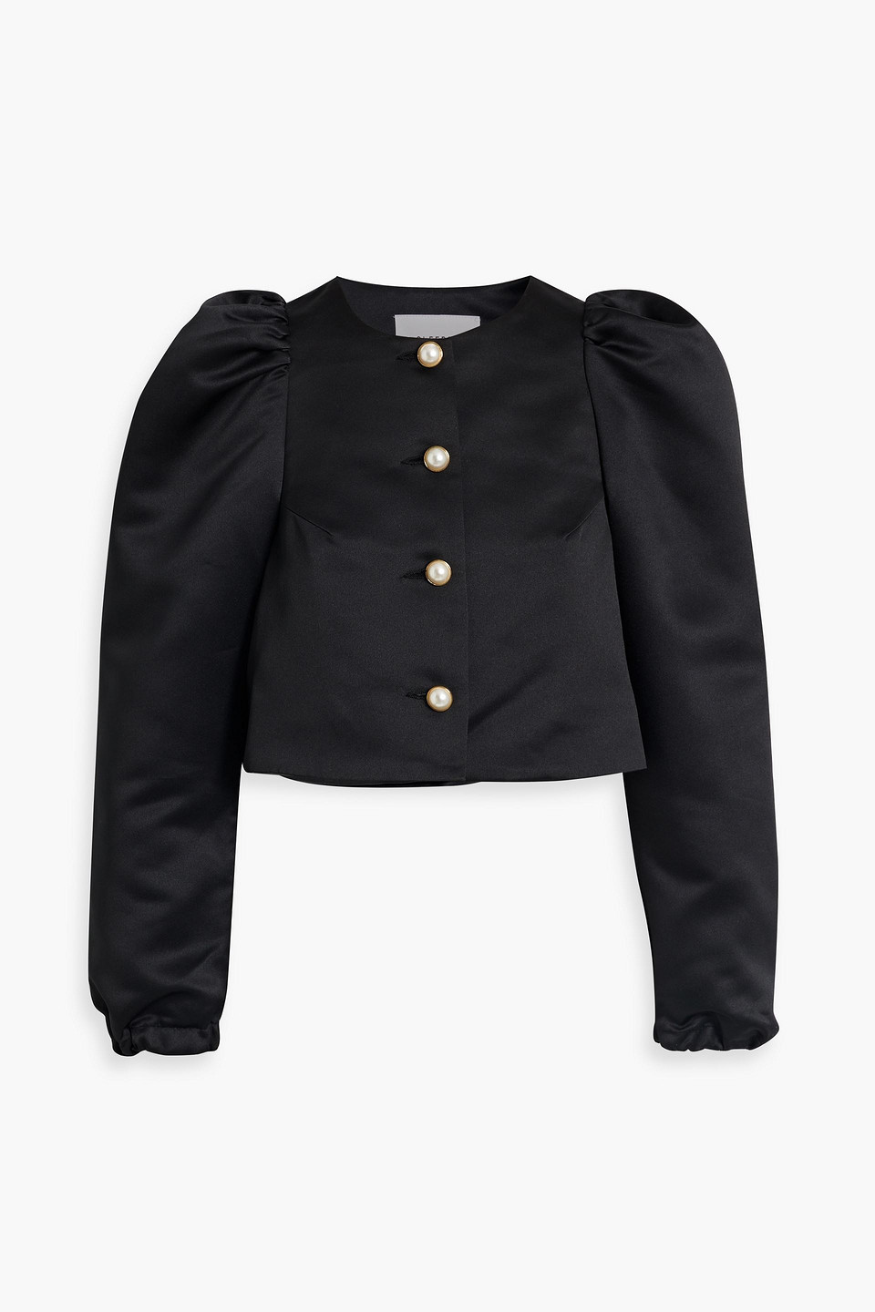 Sleeper Mystery Puff Cropped Jacket In Black