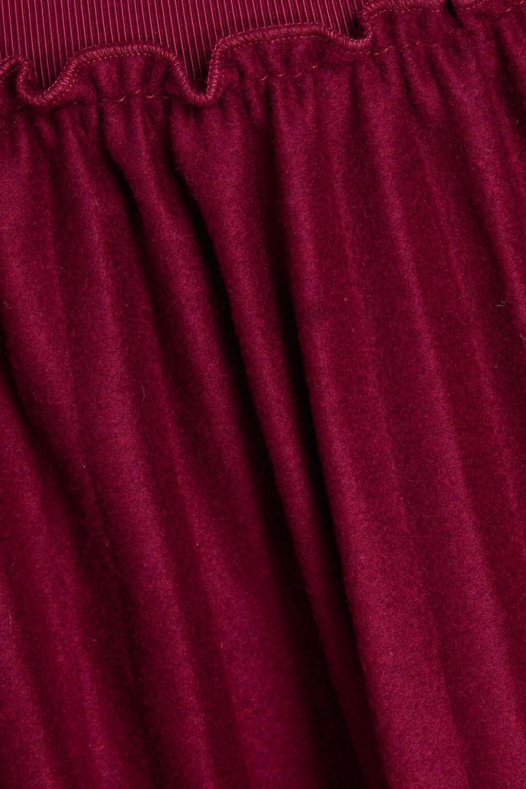 REDVALENTINO Wool-blend felt midi skirt