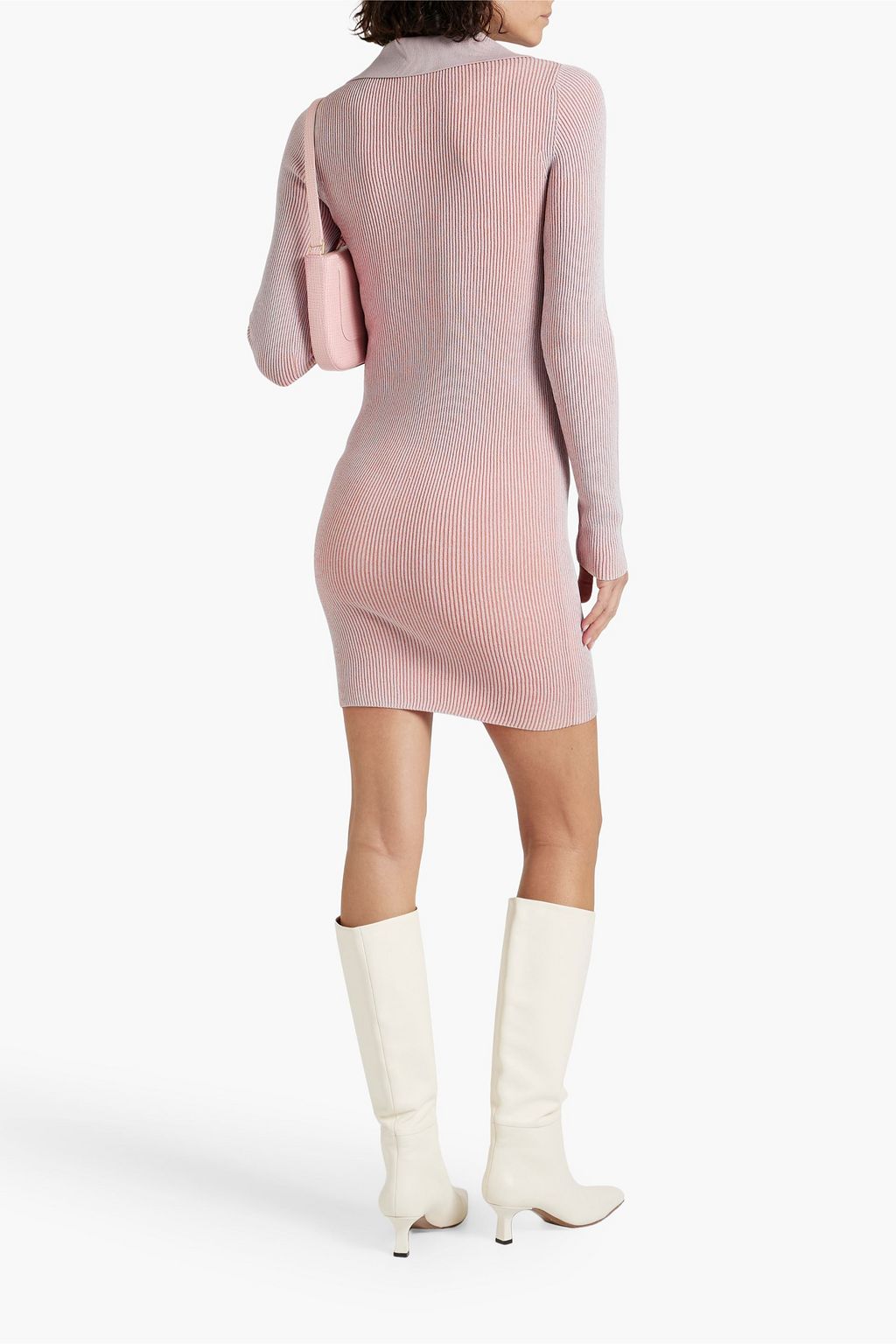 PARIS GEORGIA Ribbed-knit mini dress