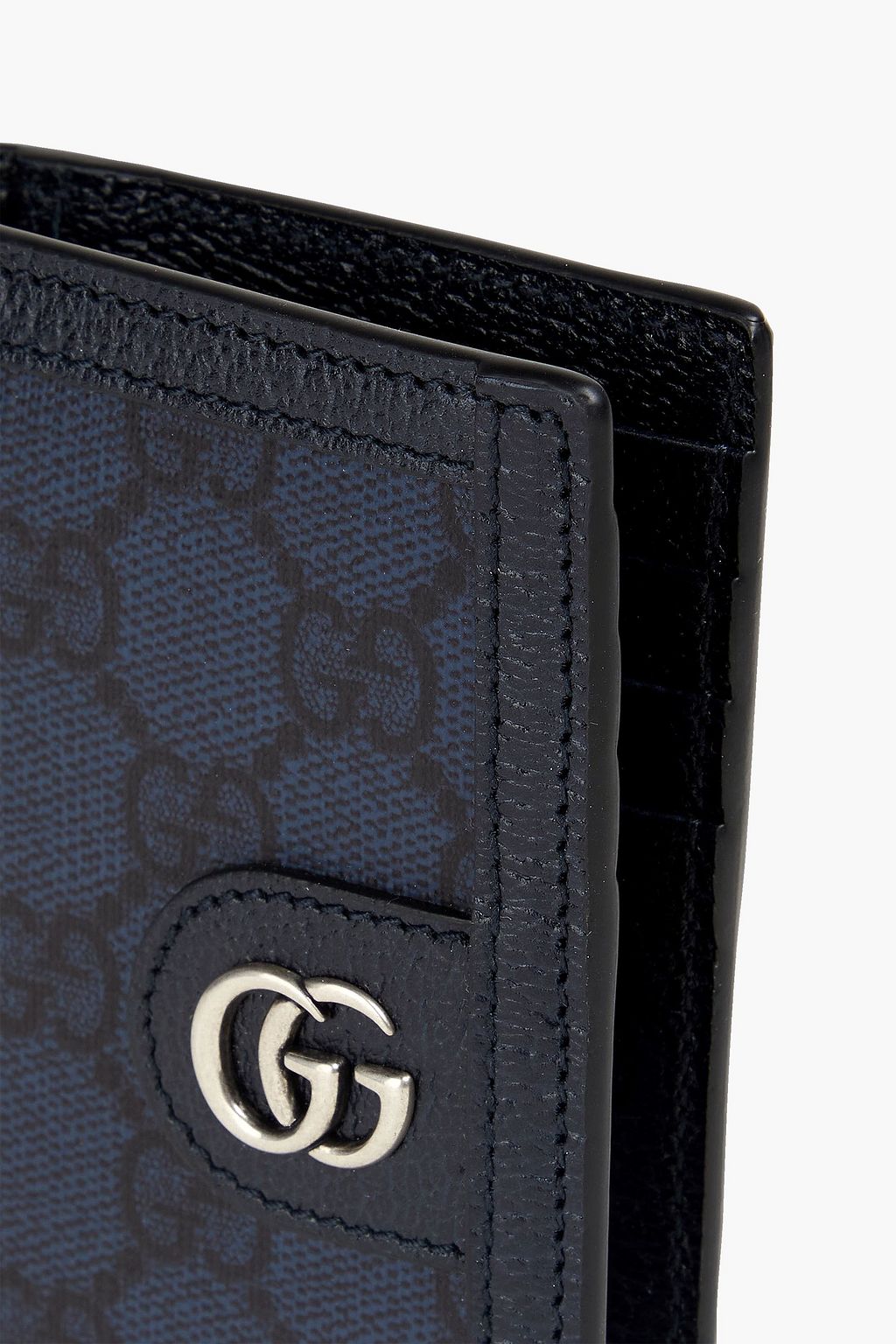 GUCCI Ophidia logo-print coated-canvas and leather cardholder