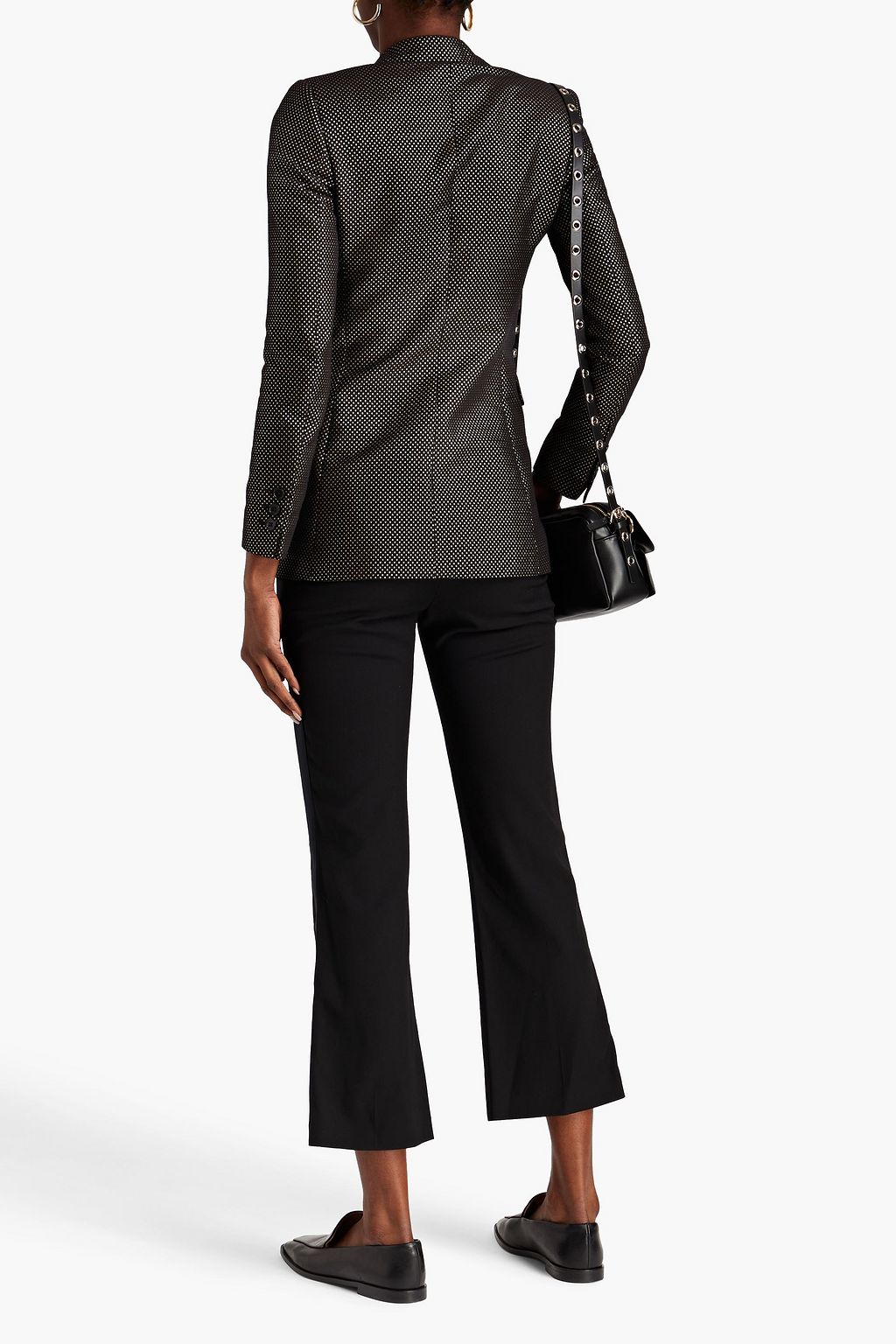 REDVALENTINO Metallic polka-dot jacquard blazer