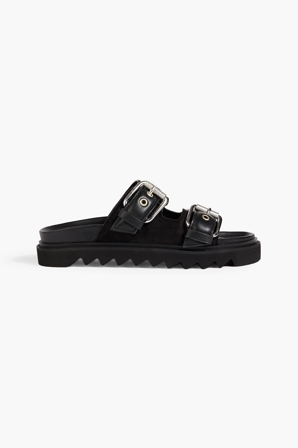 Shop Iro Bolum Leather And Suede Sandals In Black