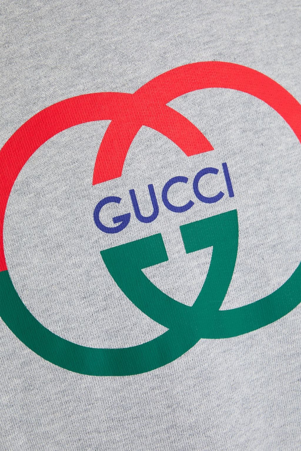 GUCCI Logo-print cotton-jersey sweatshirt