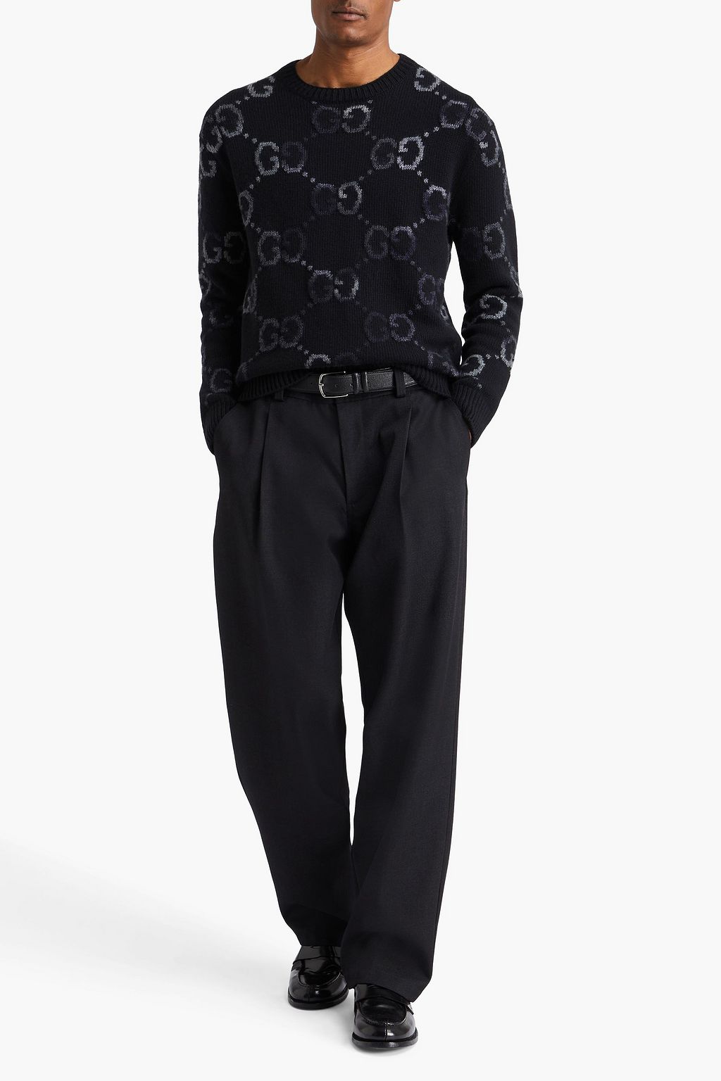 GUCCI Jacquard-knit wool-blend sweater
