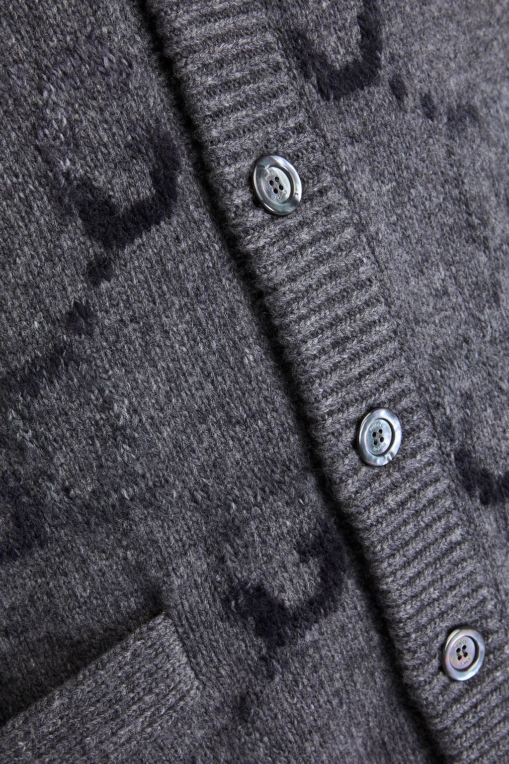 GUCCI Jacquard-knit wool-blend cardigan