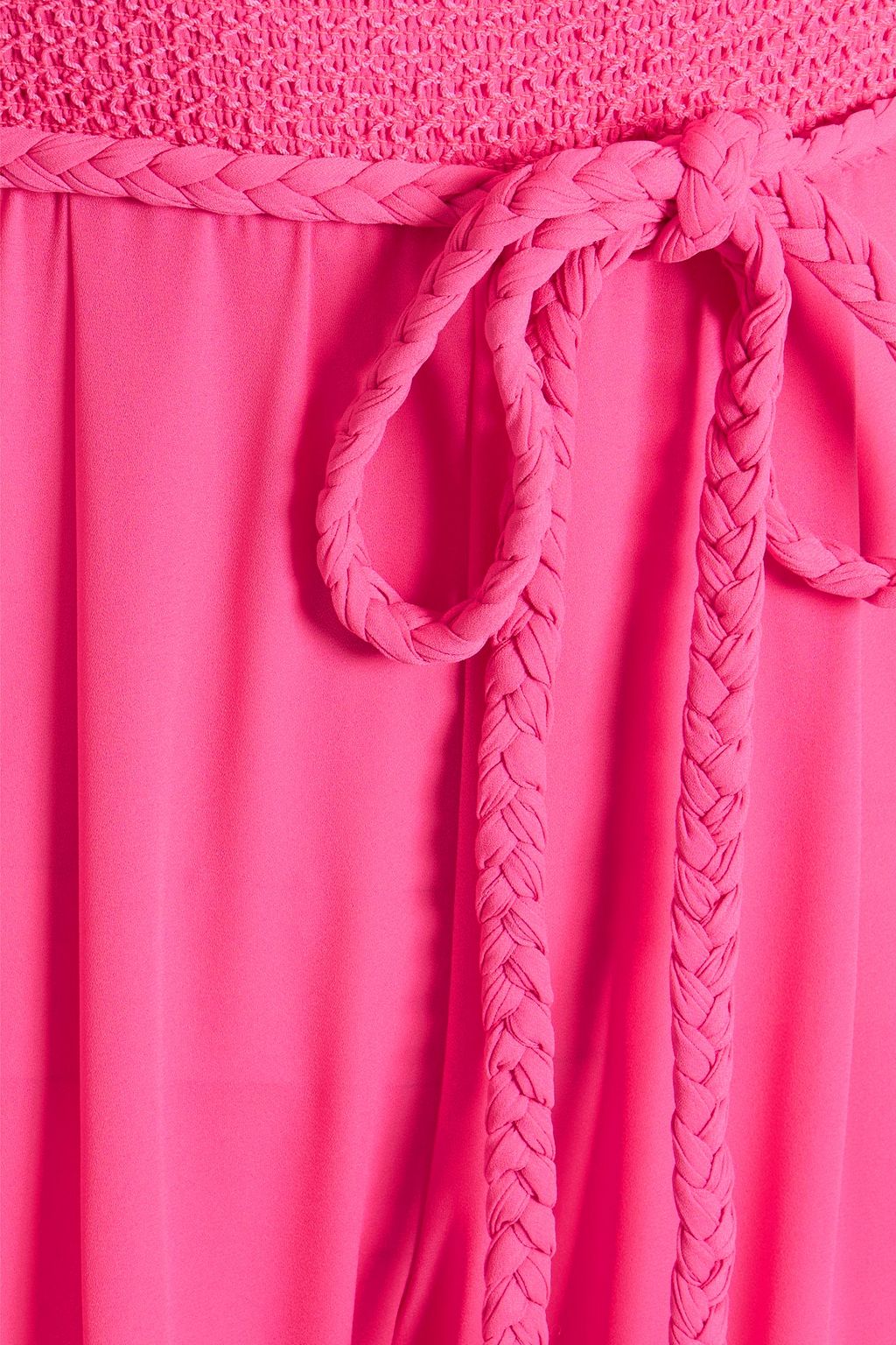 ALICE + OLIVIA Liya smocked crepe wide-leg jumpsuit