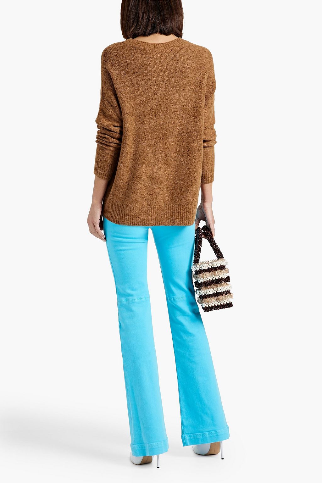 ALICE + OLIVIA JEANS جينز «أوليفيا» بحواف واسعة وخصر متوسط الارتفاع