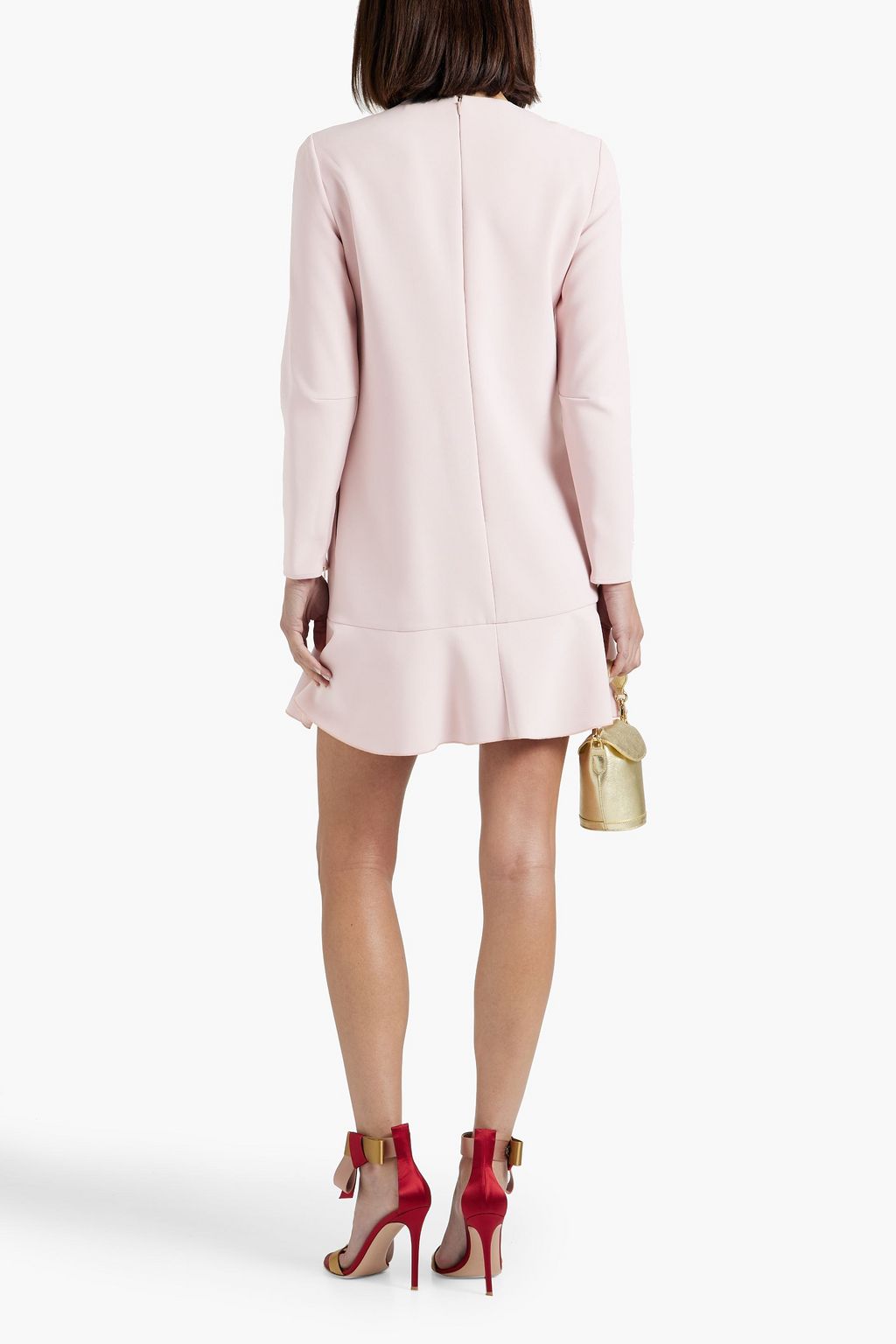 REDVALENTINO Ruffled ponte mini dress