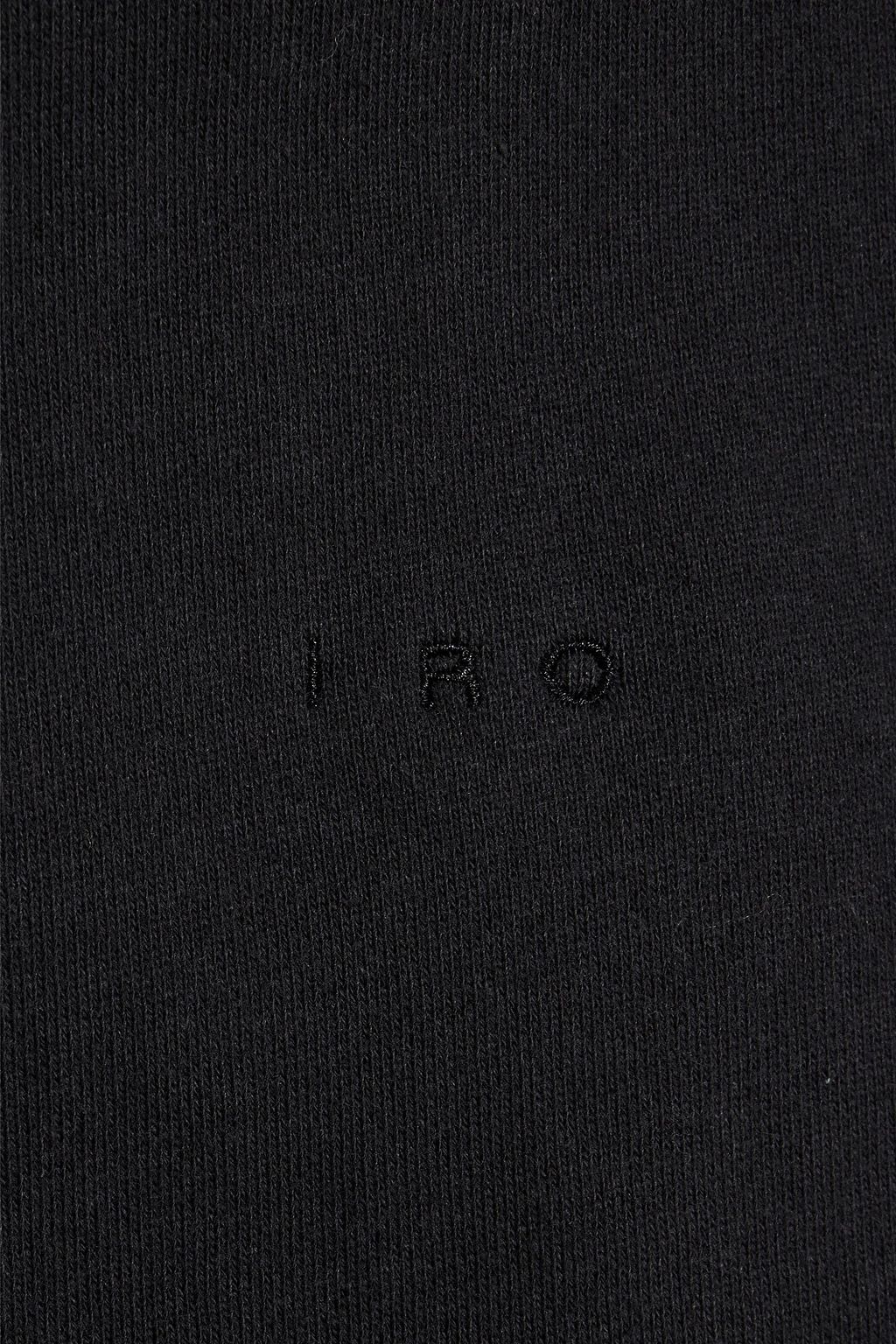 IRO Printed cotton-fleece zip-up hoodie