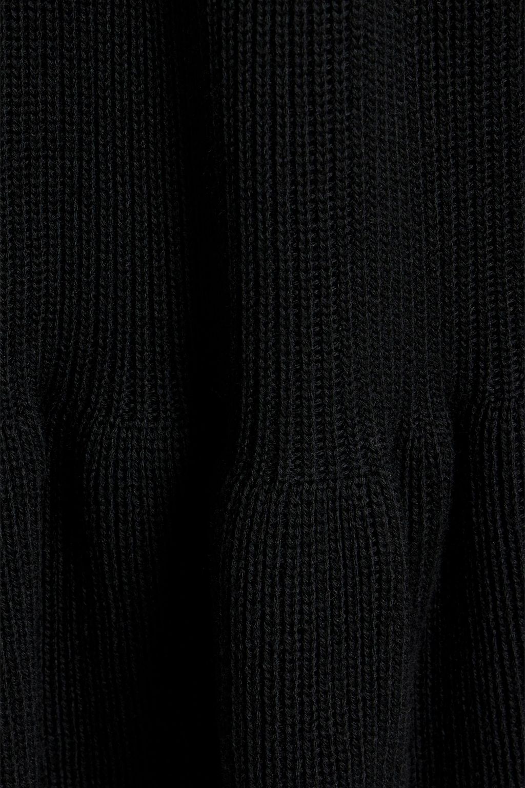 REDVALENTINO Point d'esprit-trimmed ribbed wool mini dress