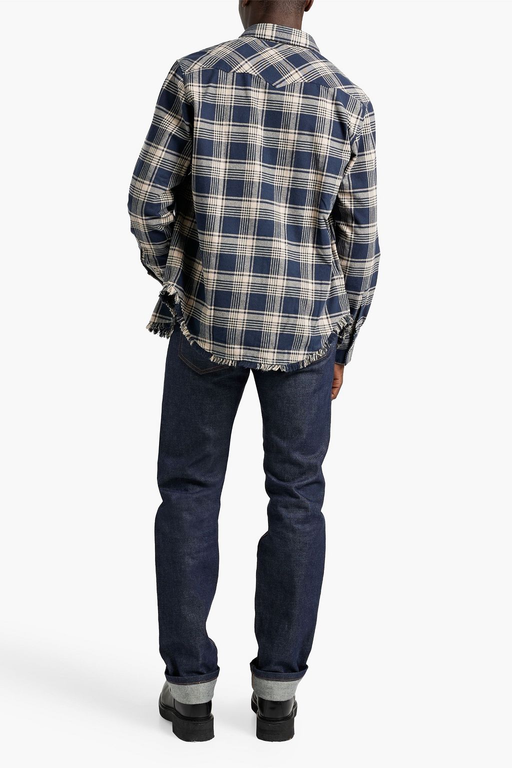IRO Msito checked cotton-blend twill shirt