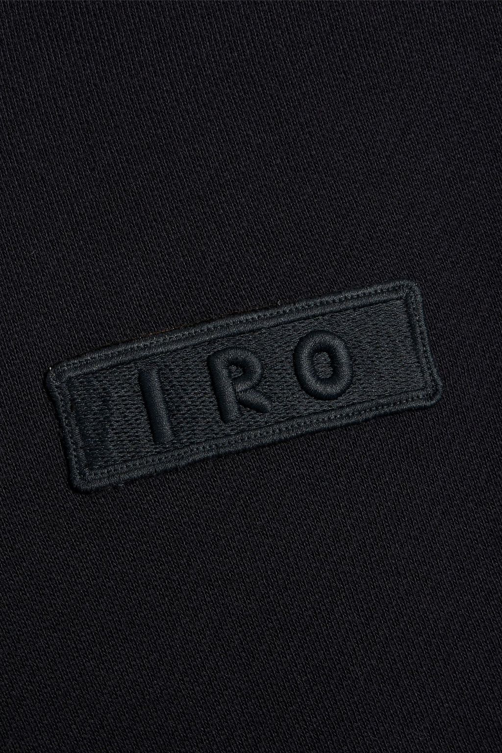 IRO Embroidered cotton-fleece hoodie