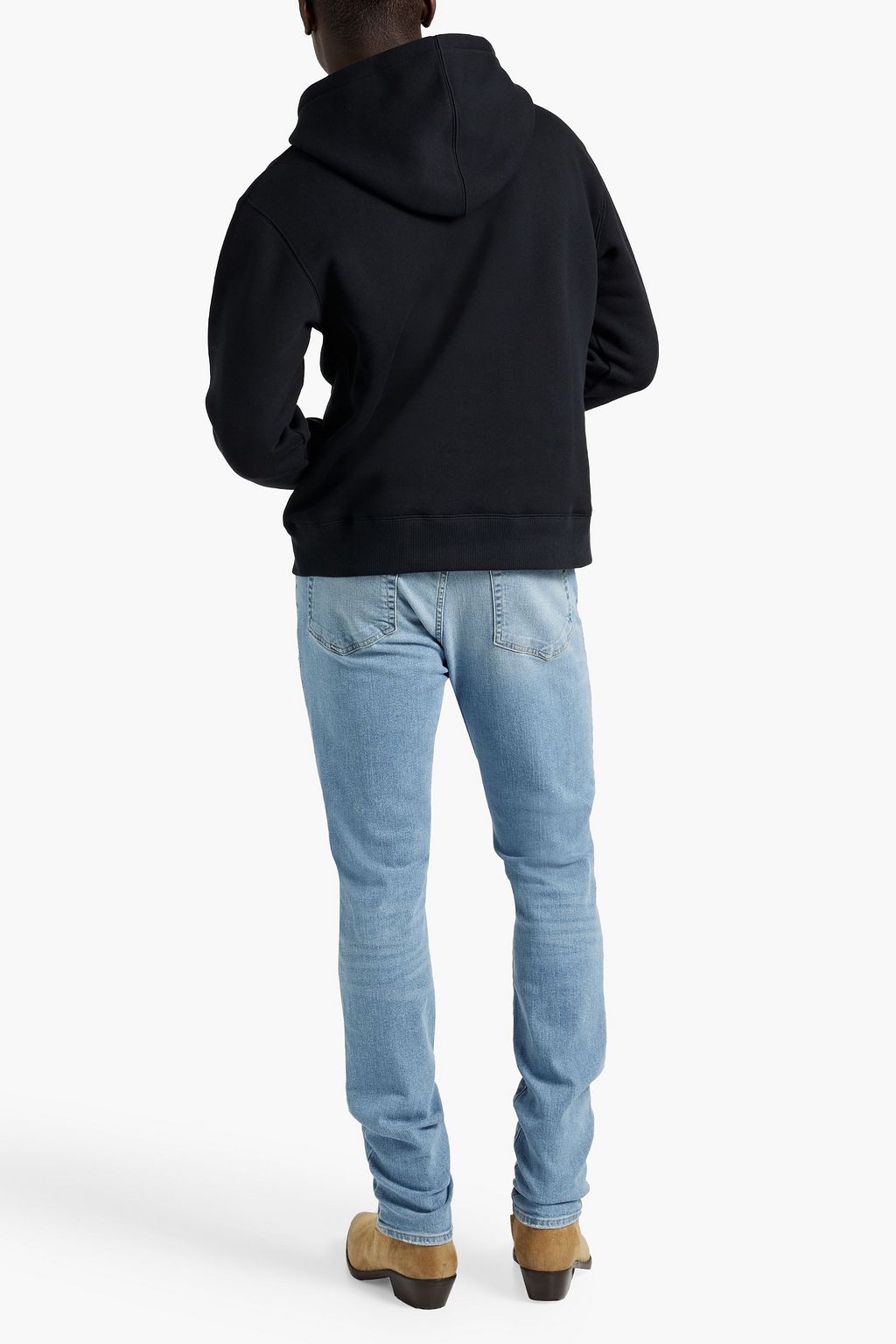 IRO Embroidered cotton-fleece hoodie