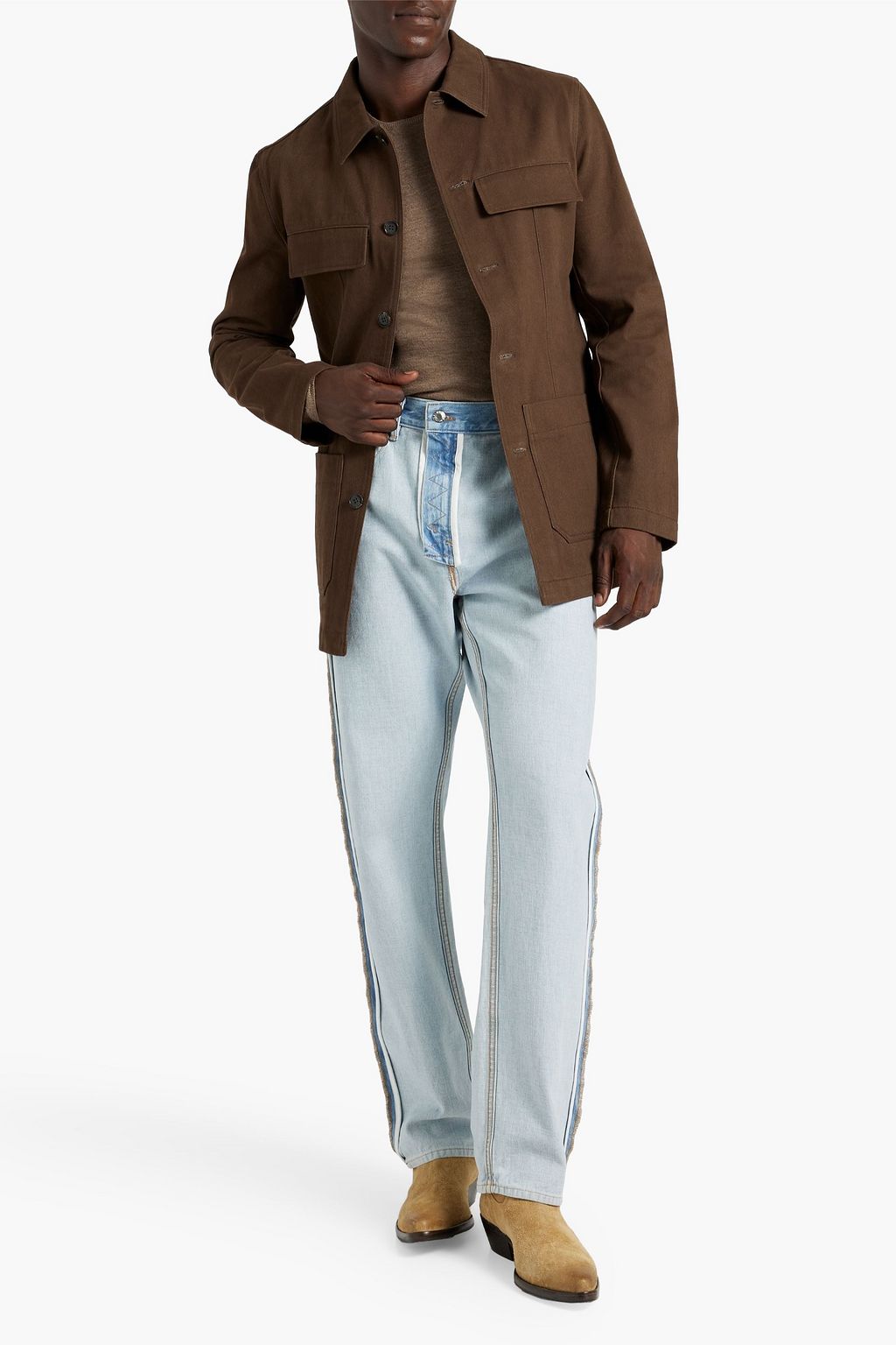 NANUSHKA Luni cotton-twill overshirt
