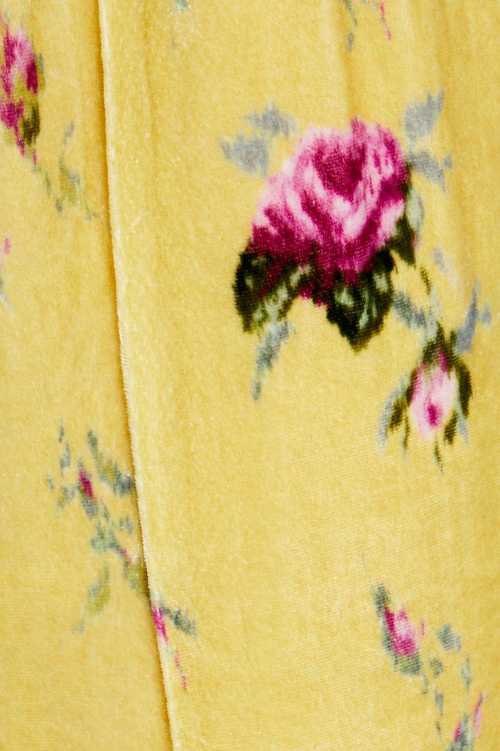 REDVALENTINO Floral-print velvet wide-leg pants