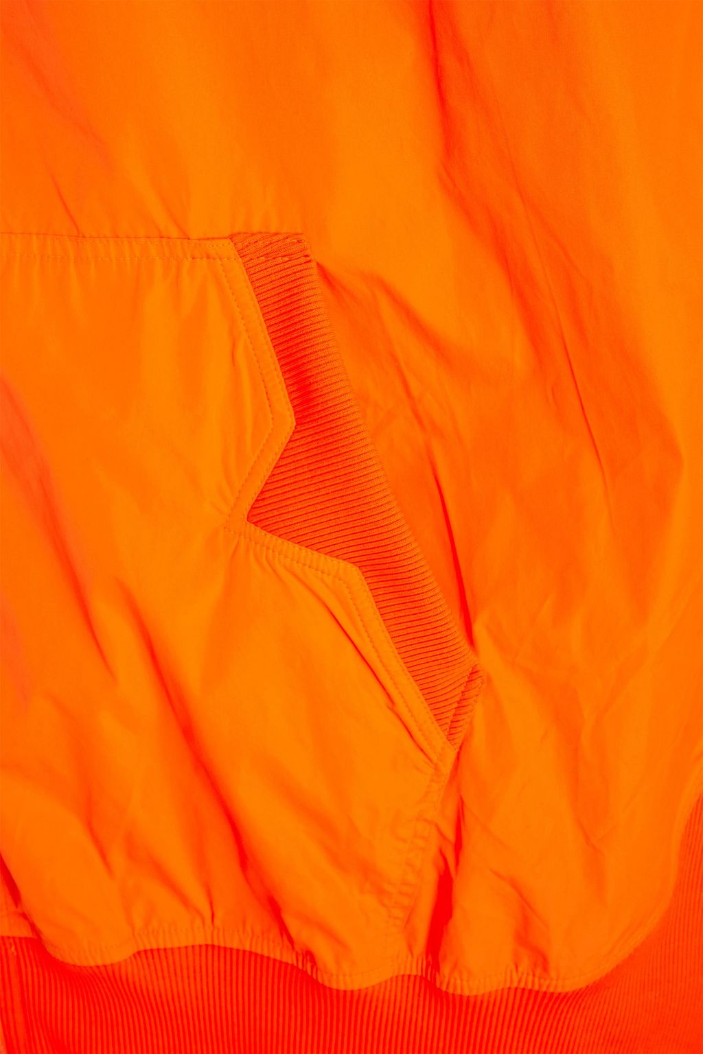 REDVALENTINO Oversized point d'esprit-paneled neon shell hooded jacket