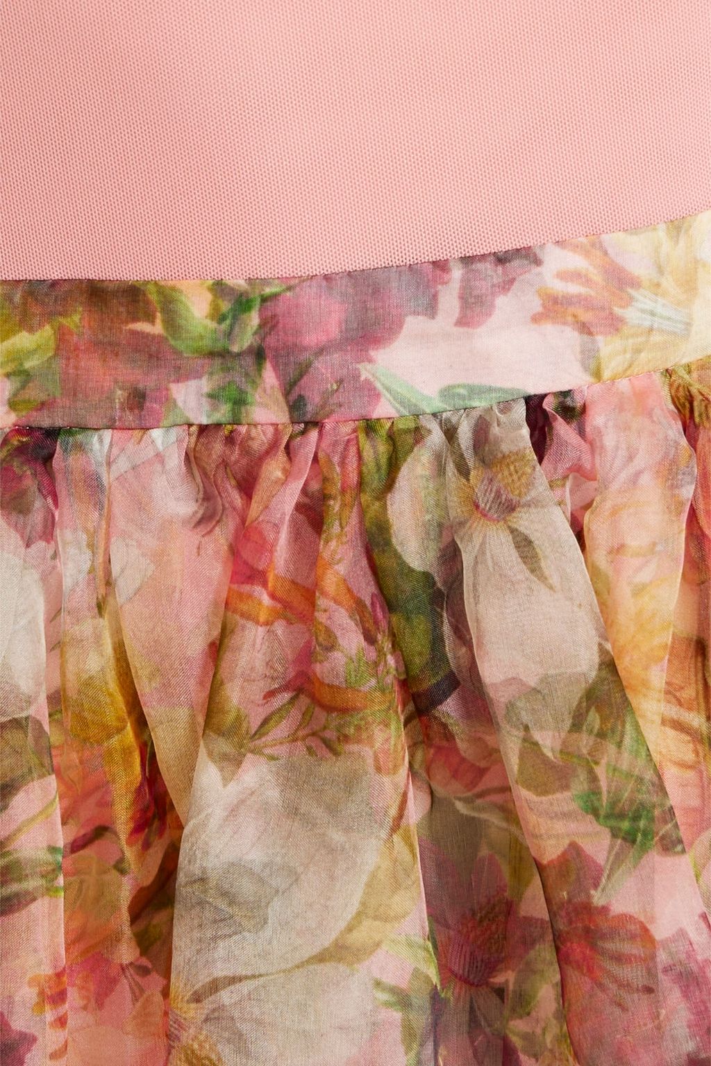 ALICE + OLIVIA Chara stretch mesh-paneled floral-print silk-organza mini dress