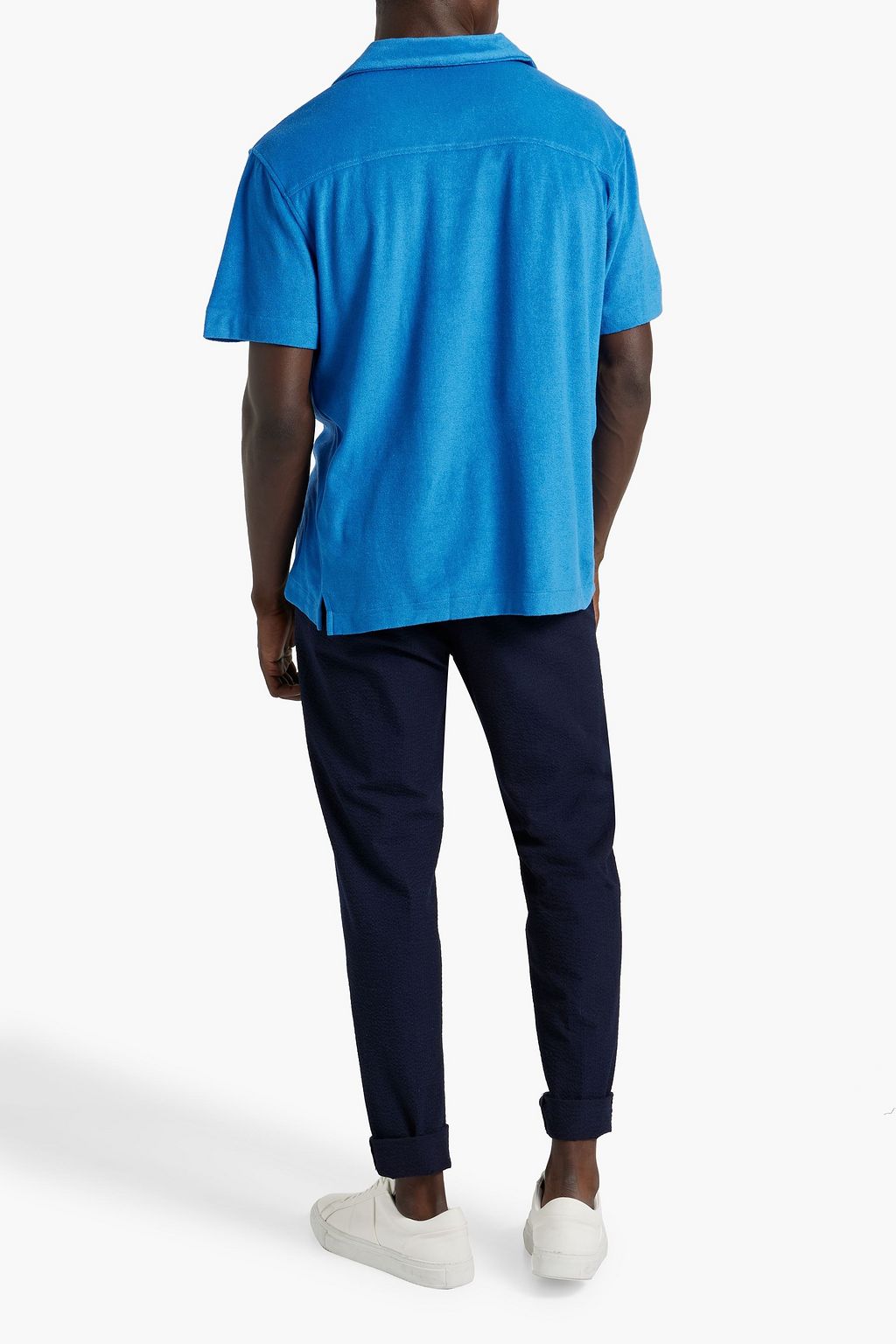 FRESCOBOL CARIOCA Roberto cotton, Lyocell and linen-blend terry shirt