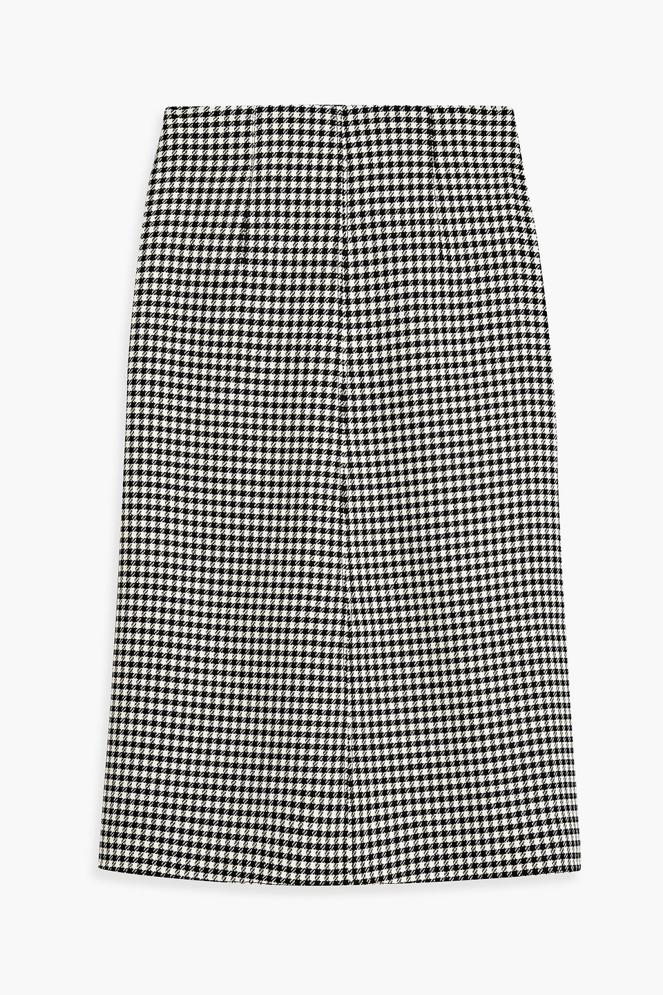 Red Valentino Houndstooth Tweed Midi Skirt In Black