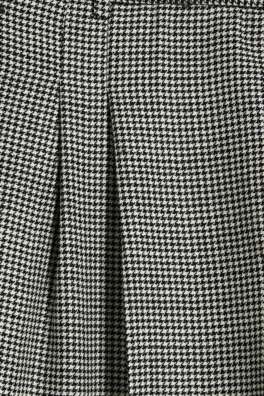REDVALENTINO Pleated houndstooth wool-tweed tapered pants