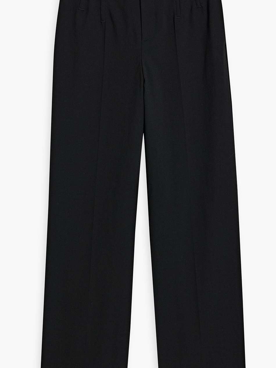 belted grain de poudre straight-leg pants
