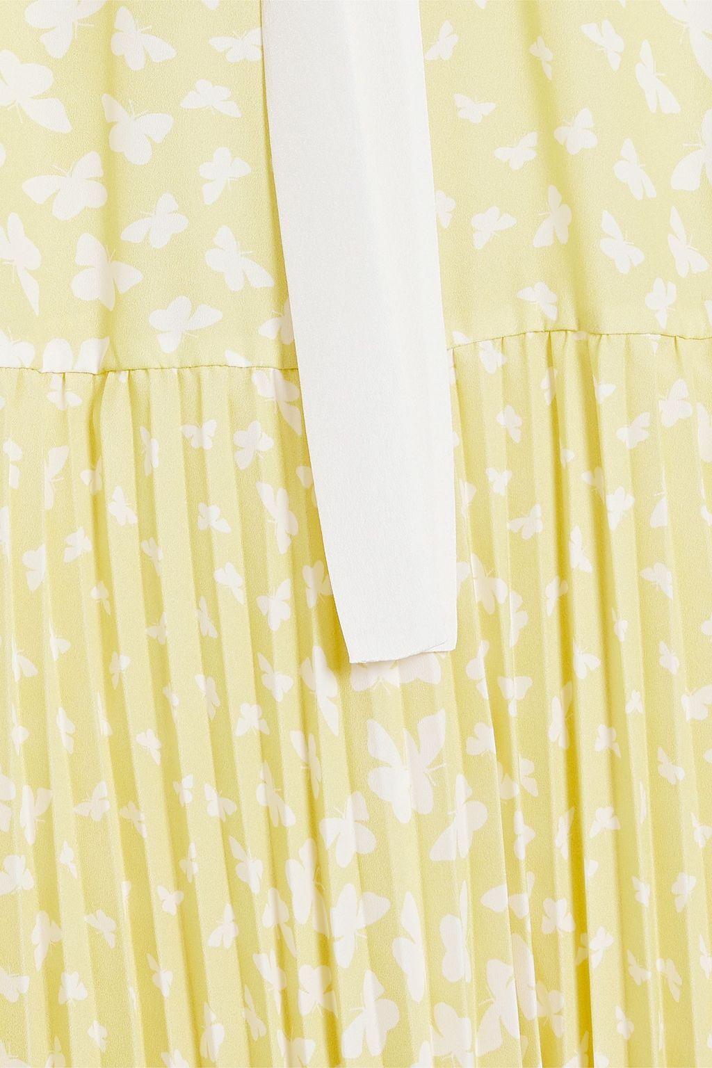 REDVALENTINO Pleated crepe midi dress