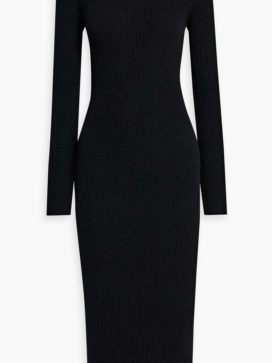 liette ribbed cashmere midi dress