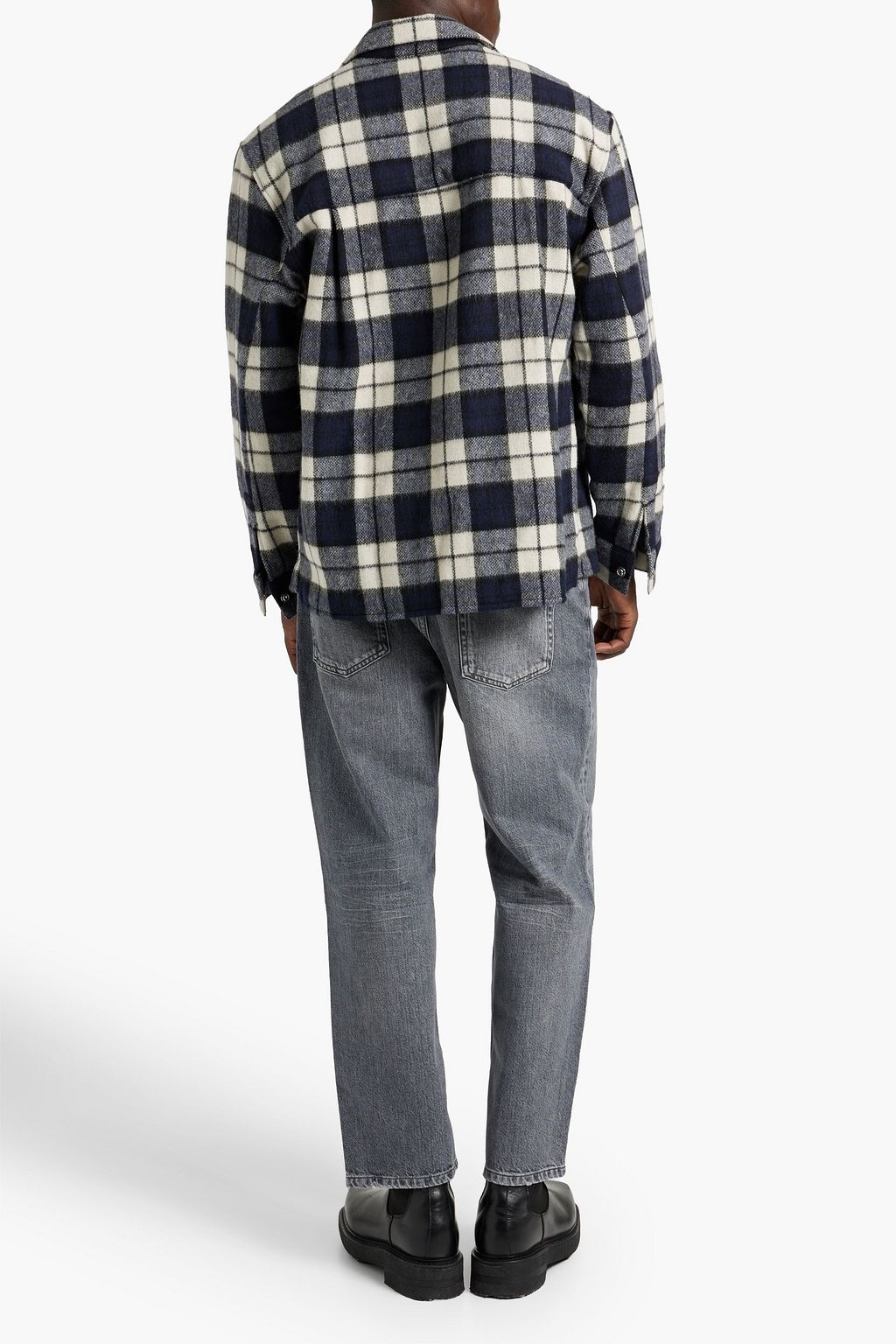 IRO Garnetr checked wool-blend flannel overshirt