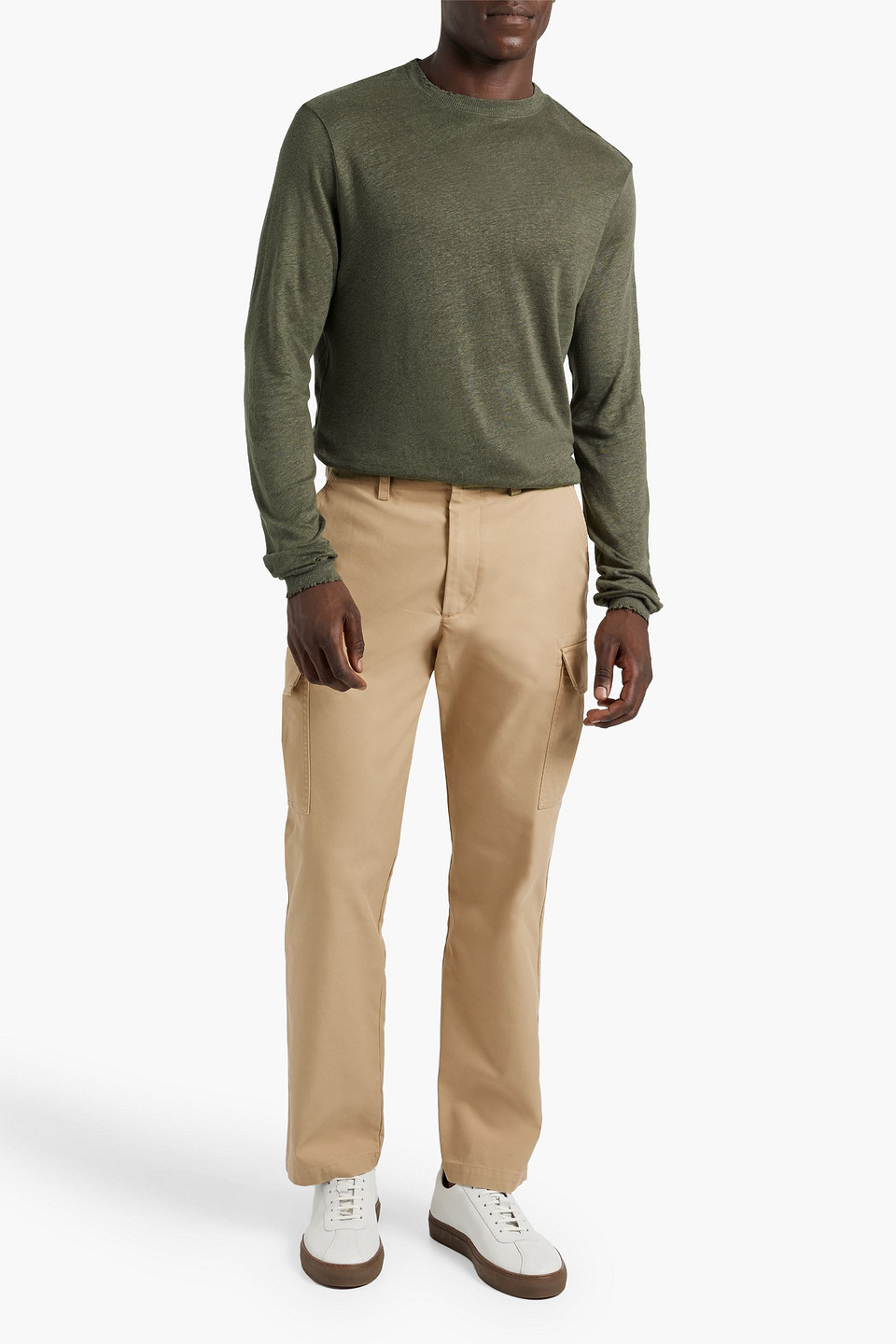 Shop Iro Paia Cotton-blend Twill Cargo Pants In Sand