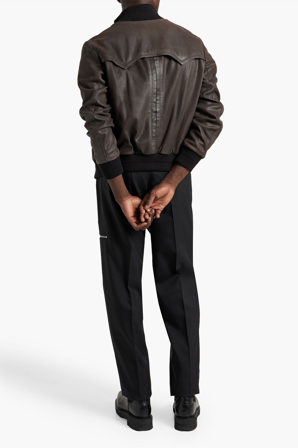 IRO Blunt brushed-leather bomber jacket